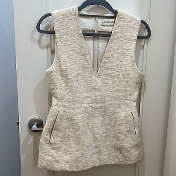 By  Marlene  Birger  Carnen Cream Blouse Size 34 - Picture 1 of 6